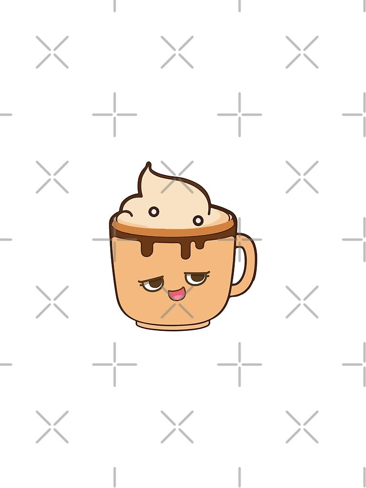 Kawaii Coffee First: Aesthetic Minimalist Design by Zanoozi Art Prints