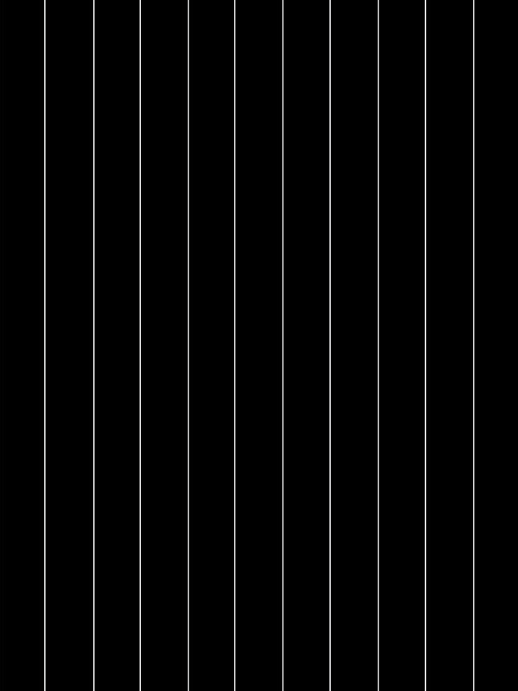Minimalist Black and White Pinstripes by BeJolley