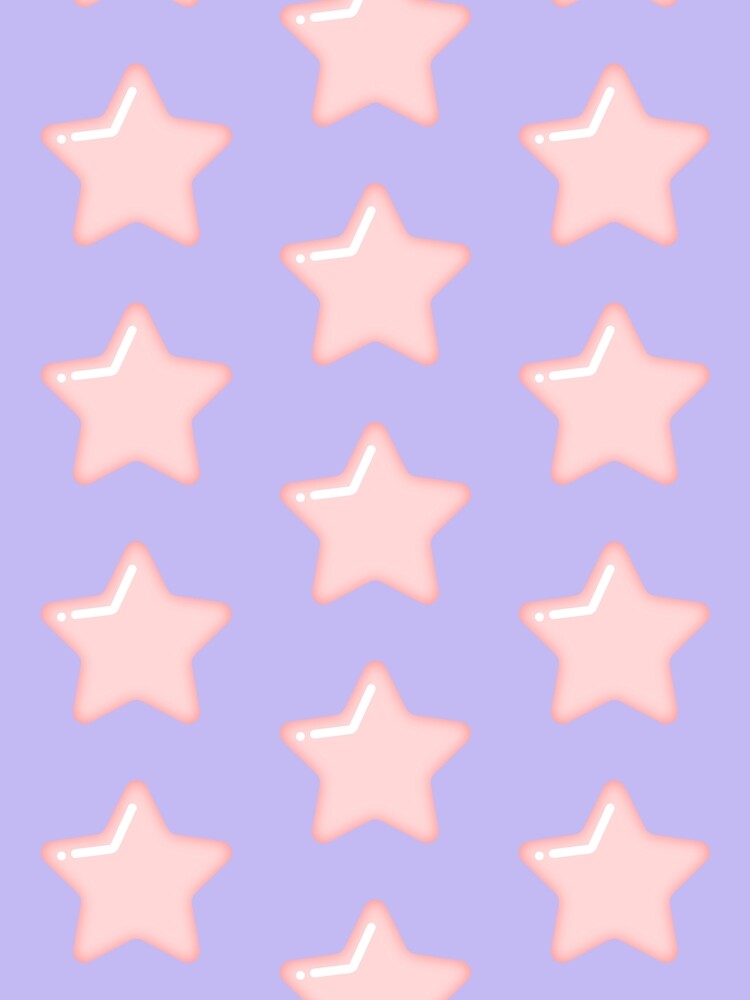 Cute Pink Pastel Star | Soft Coquette Aesthetic by Rawafi Art Studio