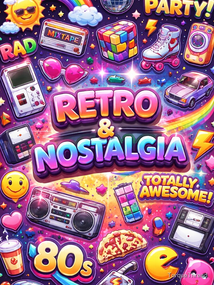 Retro & Nostalgia 80s Pop Culture Neon Art by TorqueThread