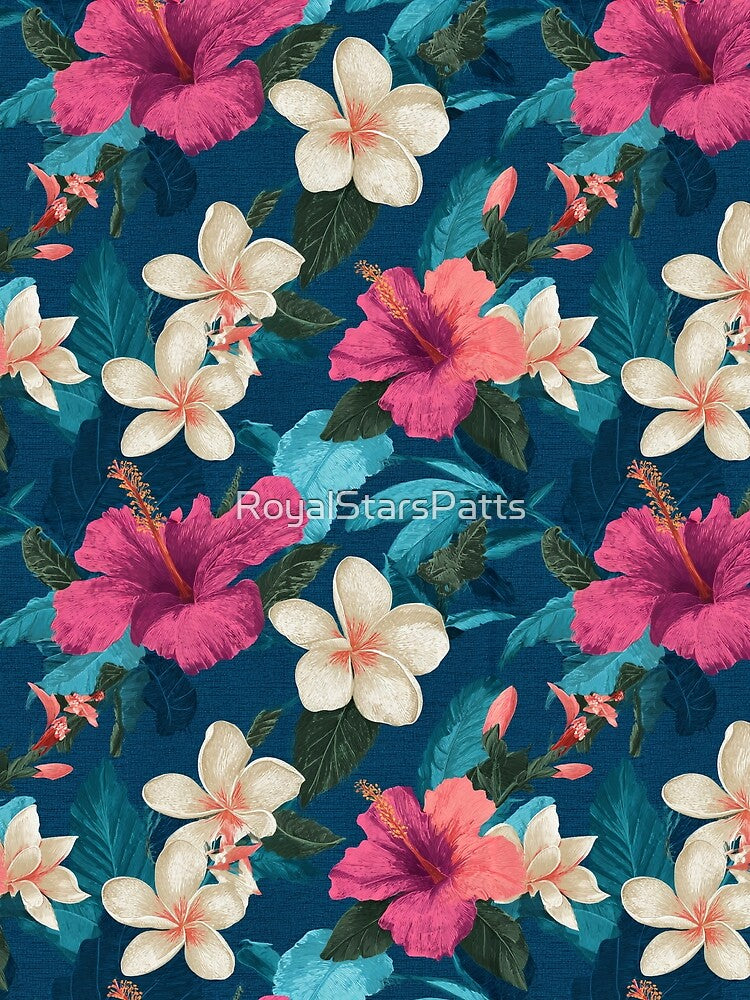 Fresh Tropical Flower Print  - Botanical Garden Pattern  - Gifts For Husband by RoyalStarsPatts