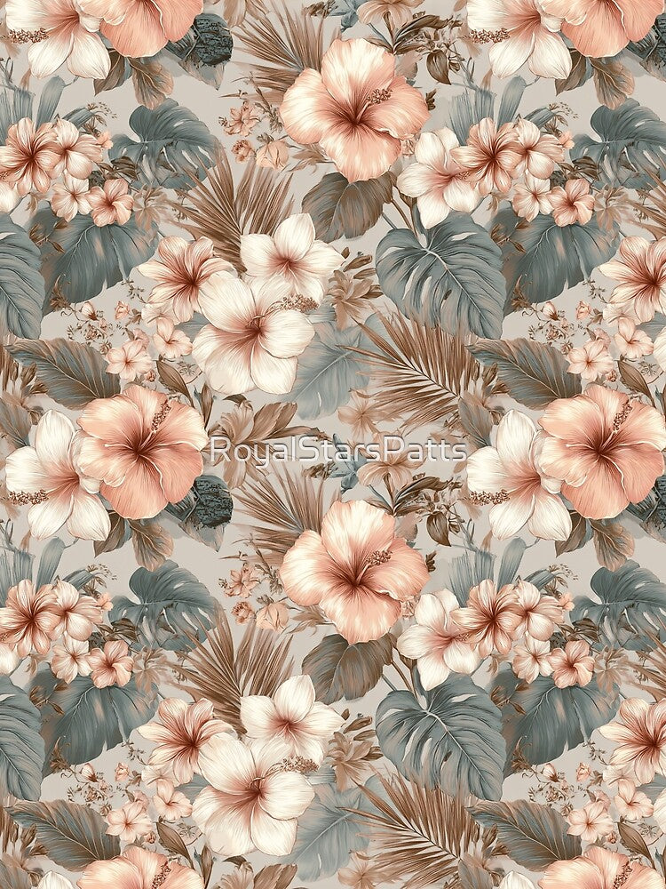 Blooming Tropical Floral  - Birthday Flower Print  - Birthday Gifts For Mom by RoyalStarsPatts