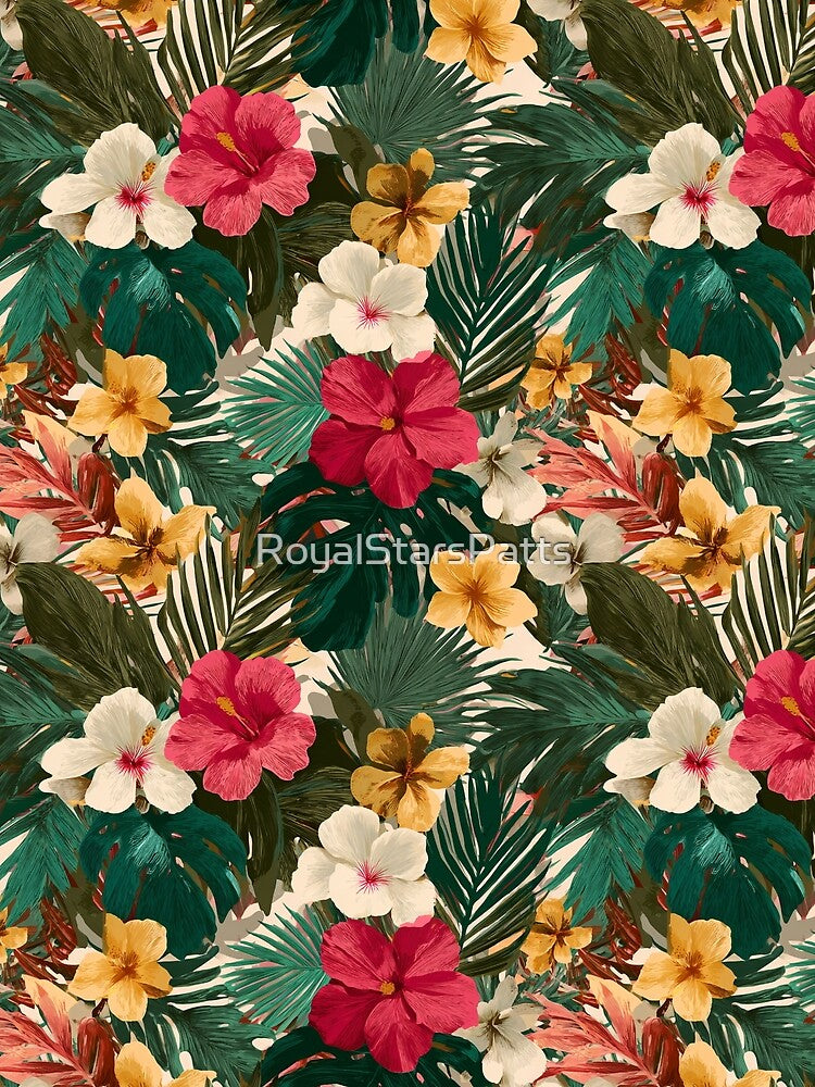 Unique Tropical Flower Print  - Birthday Flower Print  - Birthday Gifts by RoyalStarsPatts