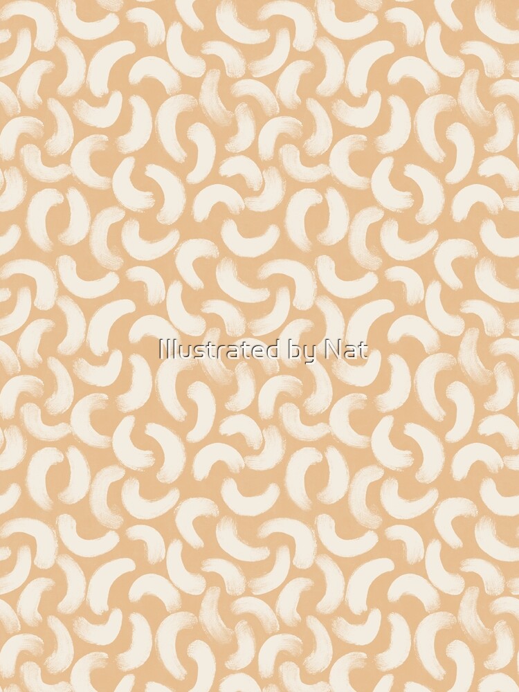 Boho gouache brush strokes in sand beige by Illustrated by Nat