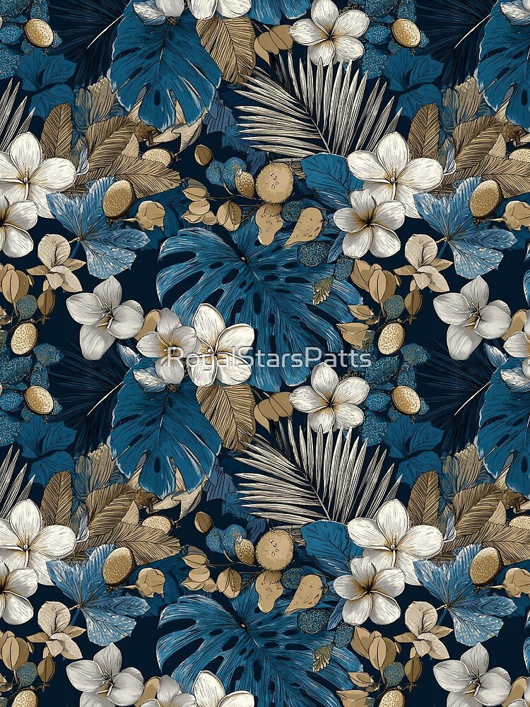 Wild Tropical Flower Print  - Botanical Garden Pattern  - Birthday Gift For Wife by RoyalStarsPatts