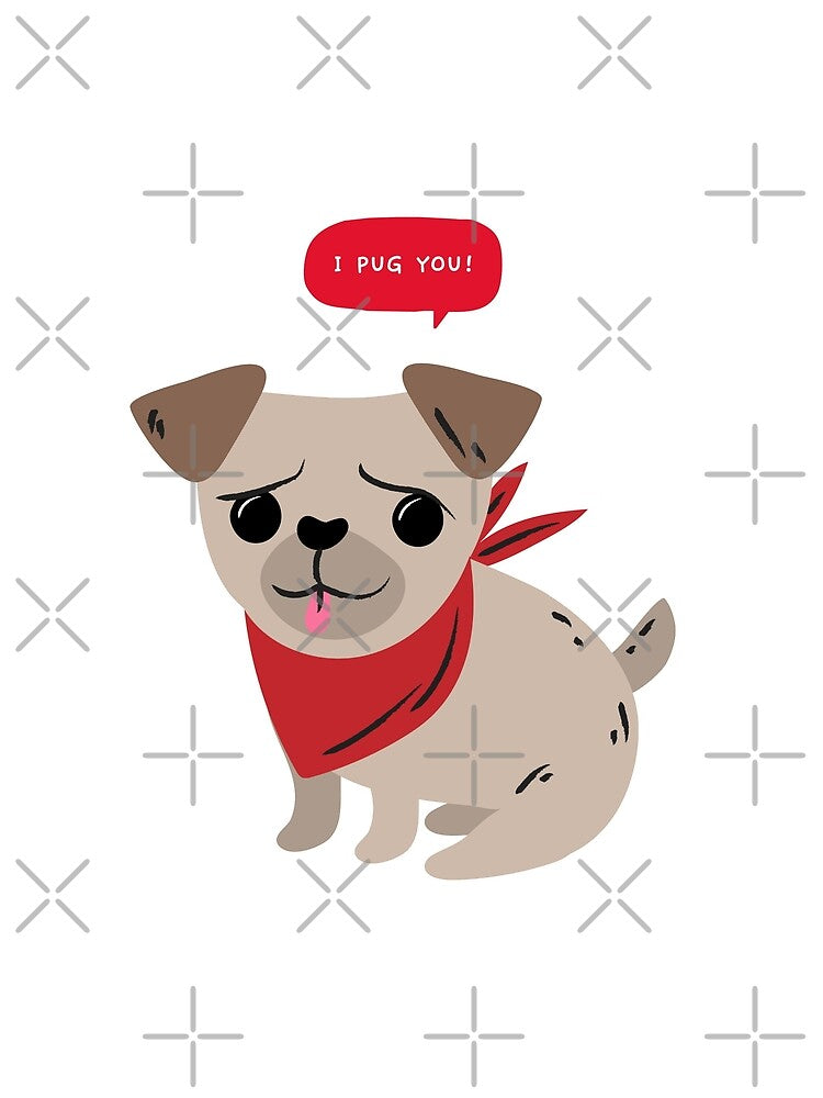 Funny I pug you, funny pug lover shirt by Urbane  Designs