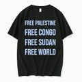 Free Palestine Free Congo Free Sudan Free World 0 Tshirts Sweater