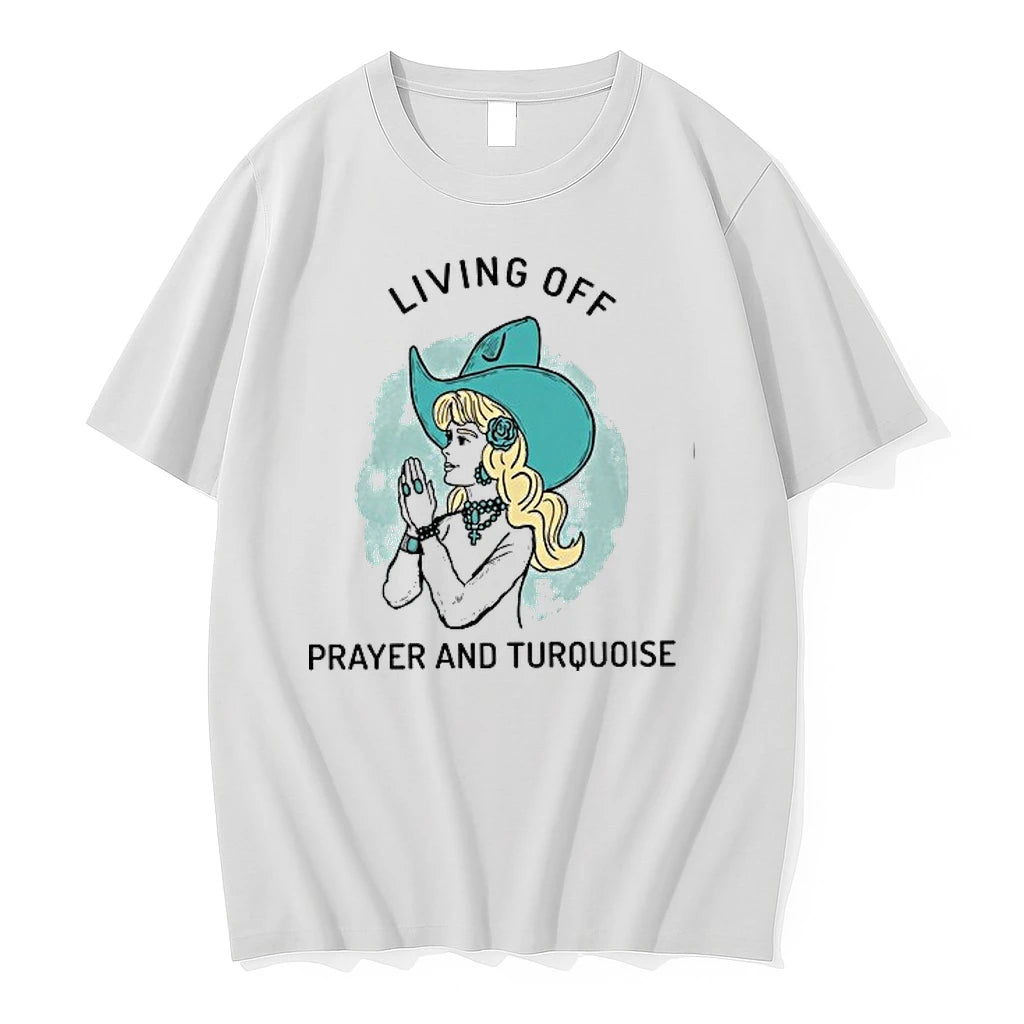 Girl Living Off Prayer And Turquoise 0 Tshirts Sweater