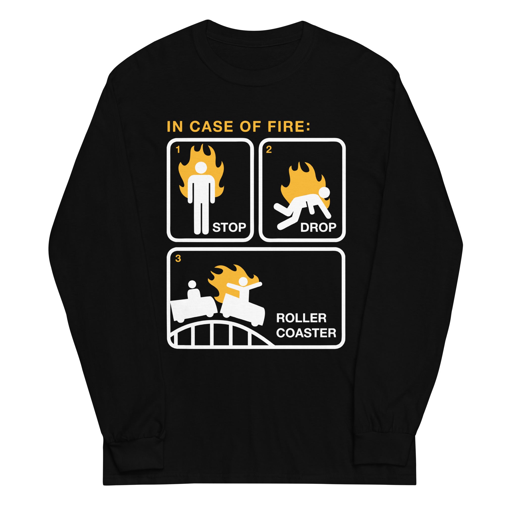 Stop Drop Roller Coaster Unisex Long Sleeve Tee