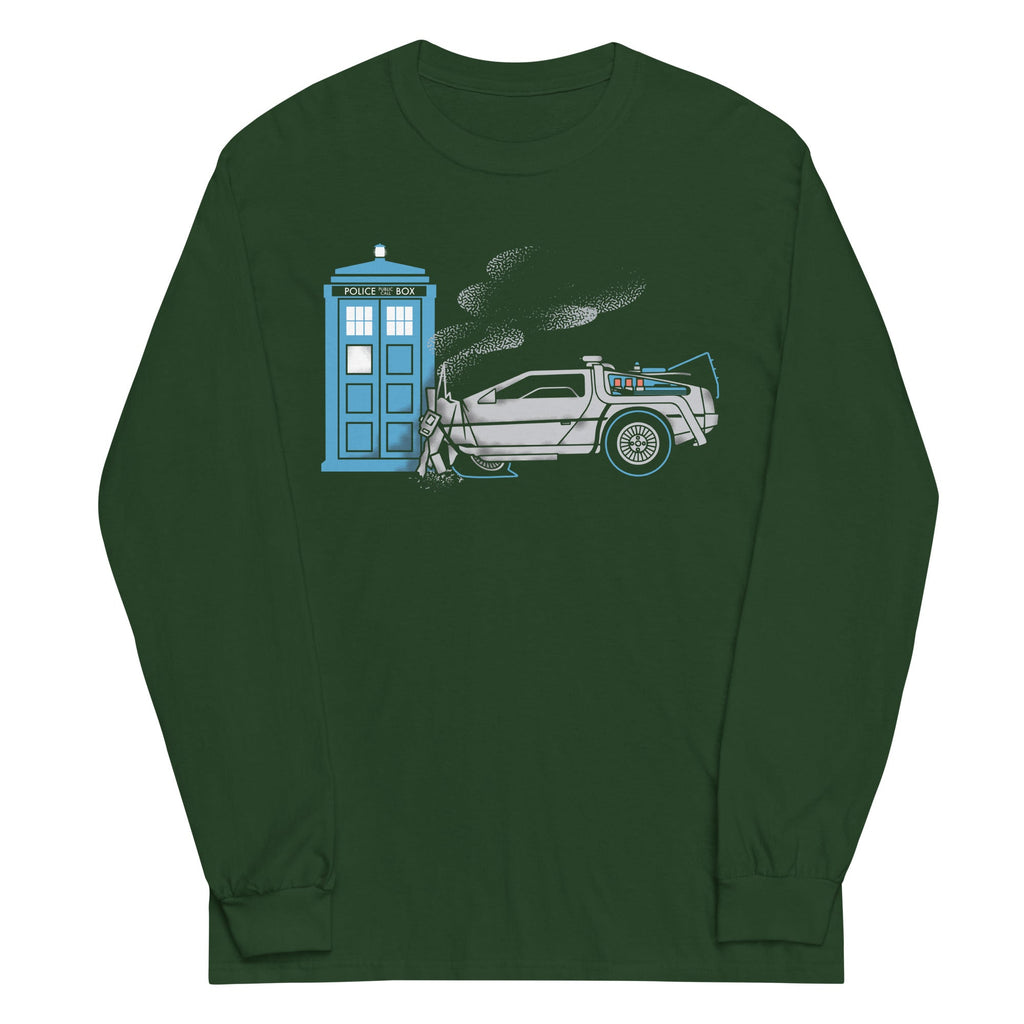 Time Collision Unisex Long Sleeve Tee