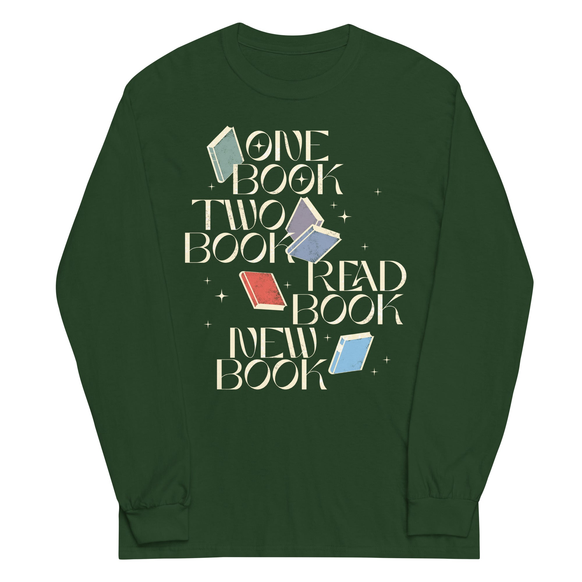One Book Two Book Read Book New Book Unisex Long Sleeve Tee