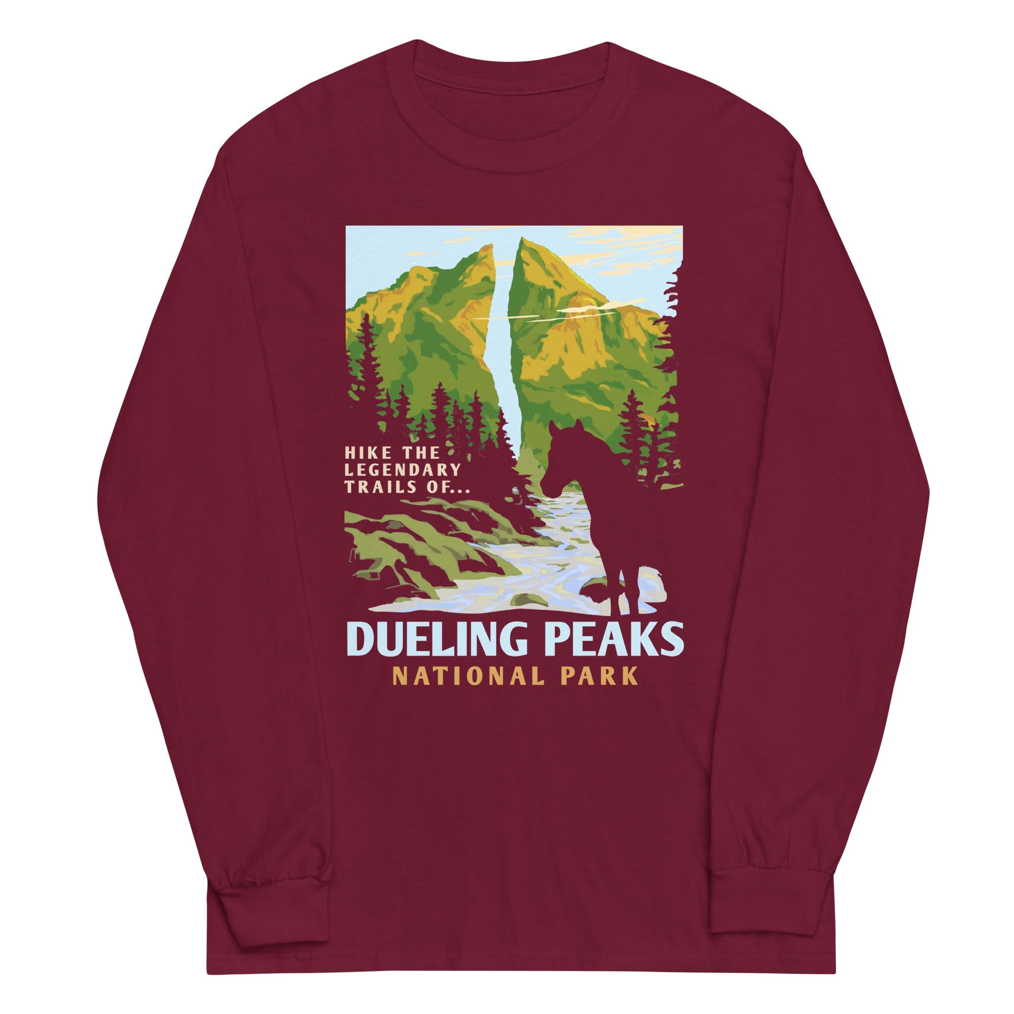 Dueling Peaks National Park Unisex Long Sleeve Tee