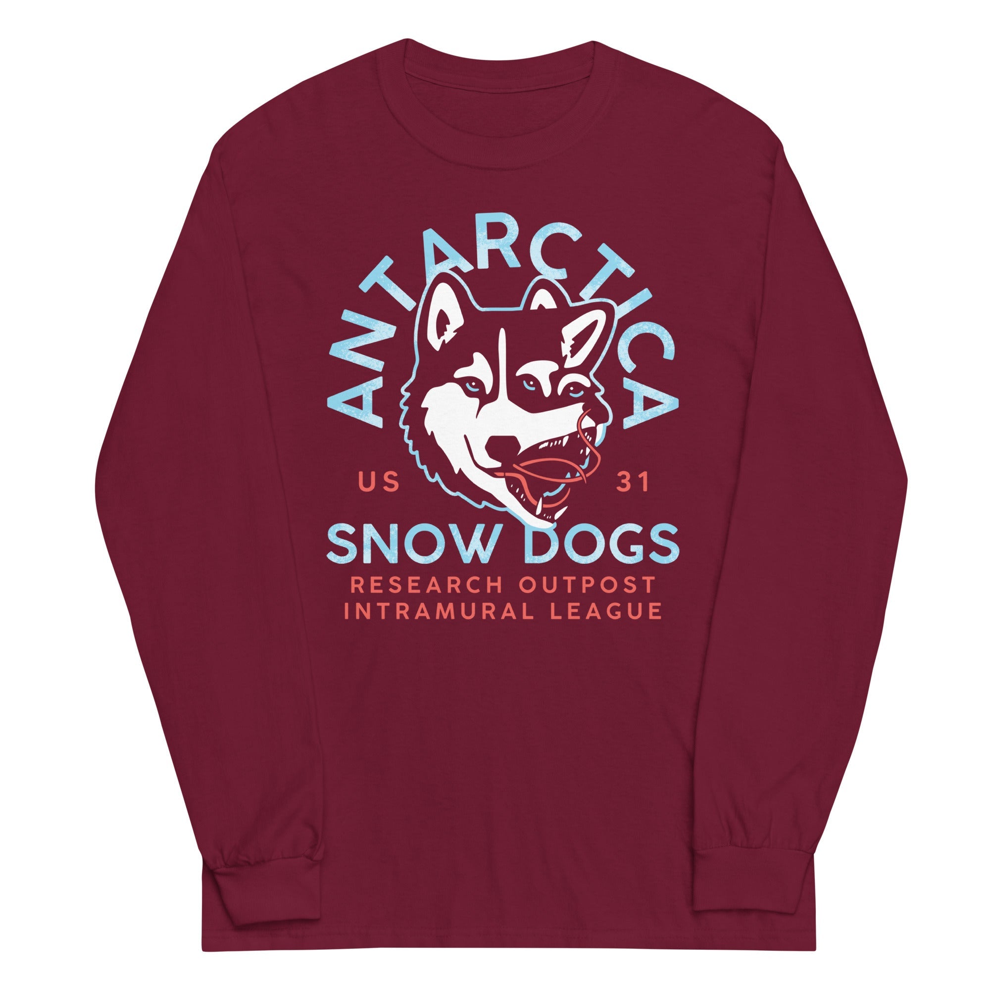 Antarctica Snow Dogs Unisex Long Sleeve Tee