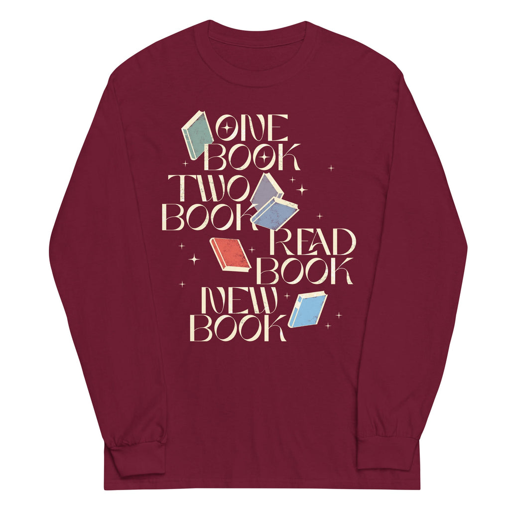 One Book Two Book Read Book New Book Unisex Long Sleeve Tee