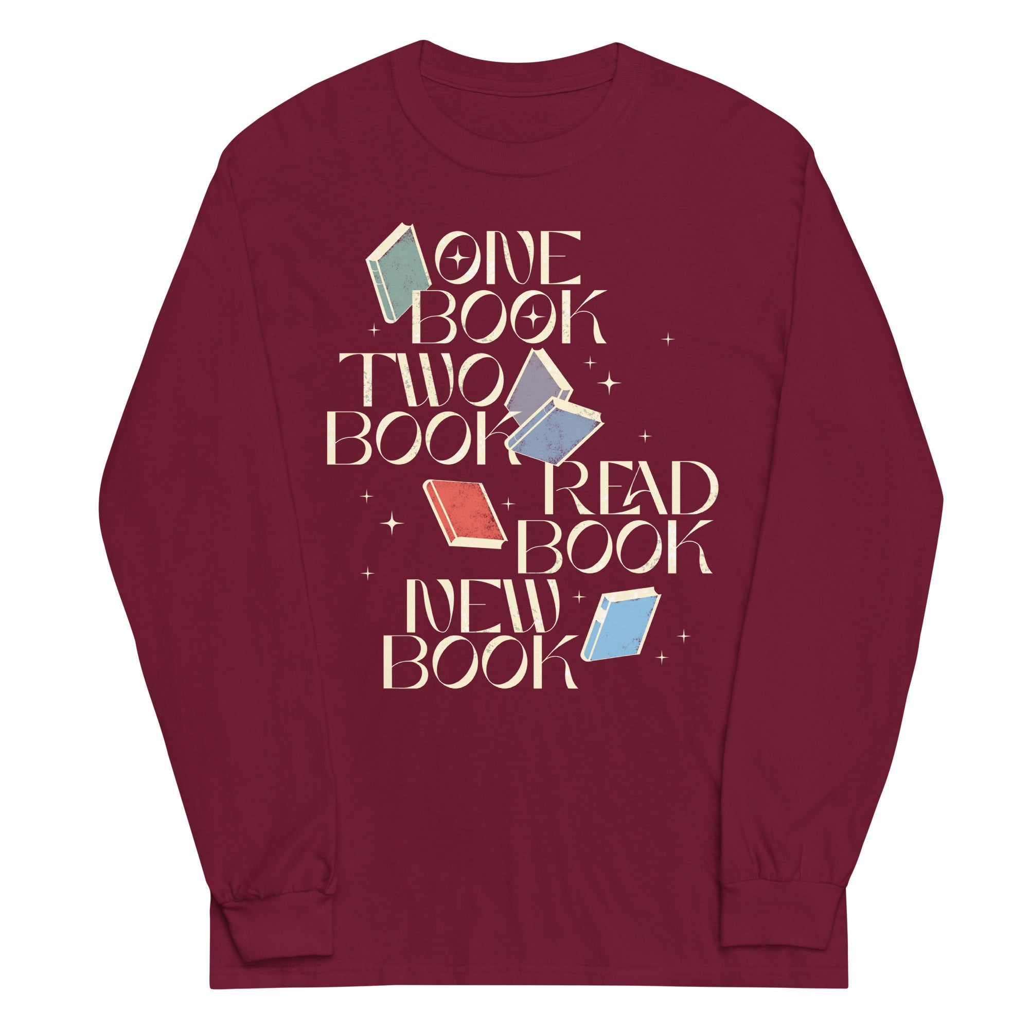 One Book Two Book Read Book New Book Unisex Long Sleeve Tee