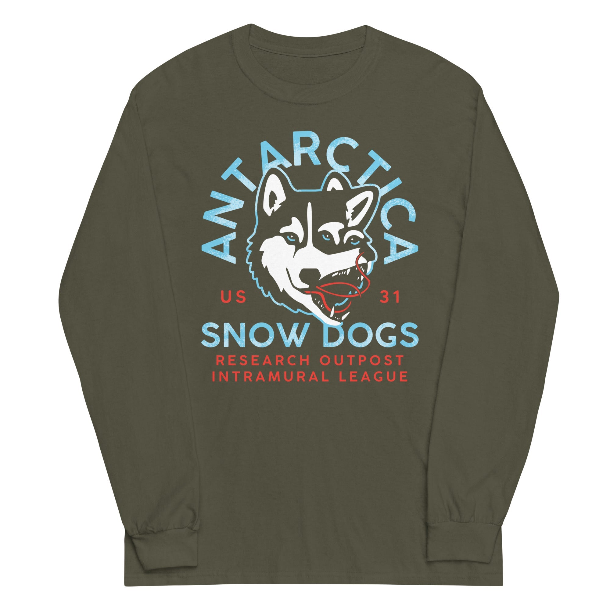 Antarctica Snow Dogs Unisex Long Sleeve Tee