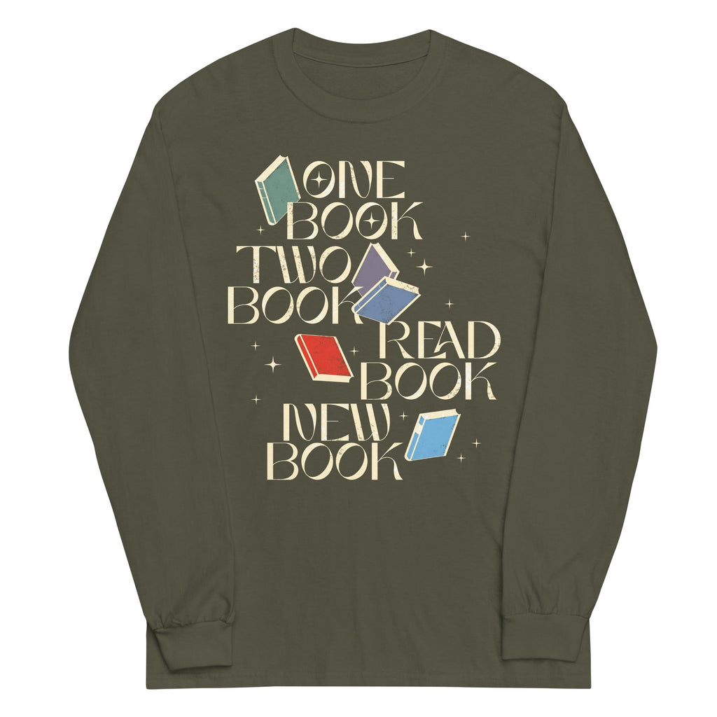 One Book Two Book Read Book New Book Unisex Long Sleeve Tee