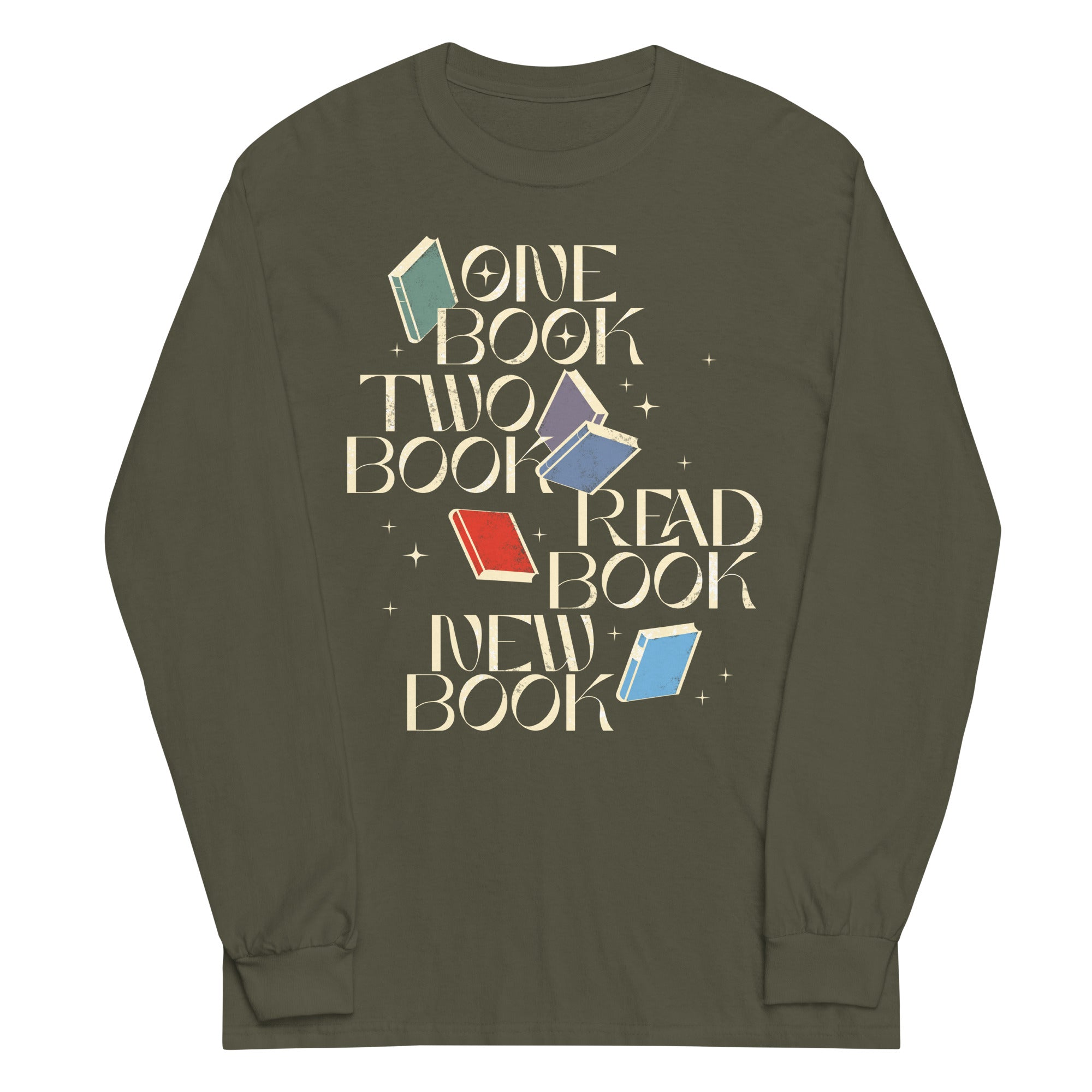 One Book Two Book Read Book New Book Unisex Long Sleeve Tee