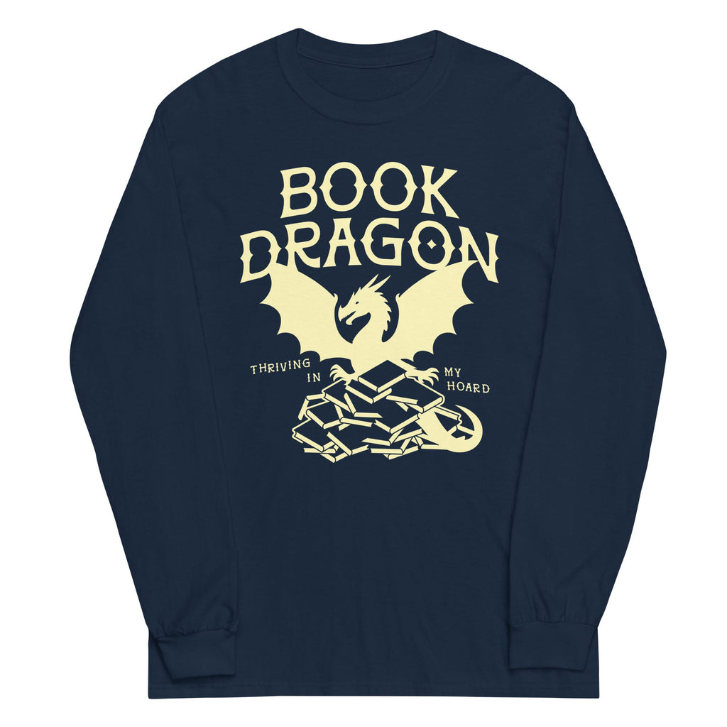 Book Dragon Thriving In My Hoard Unisex Long Sleeve Tee