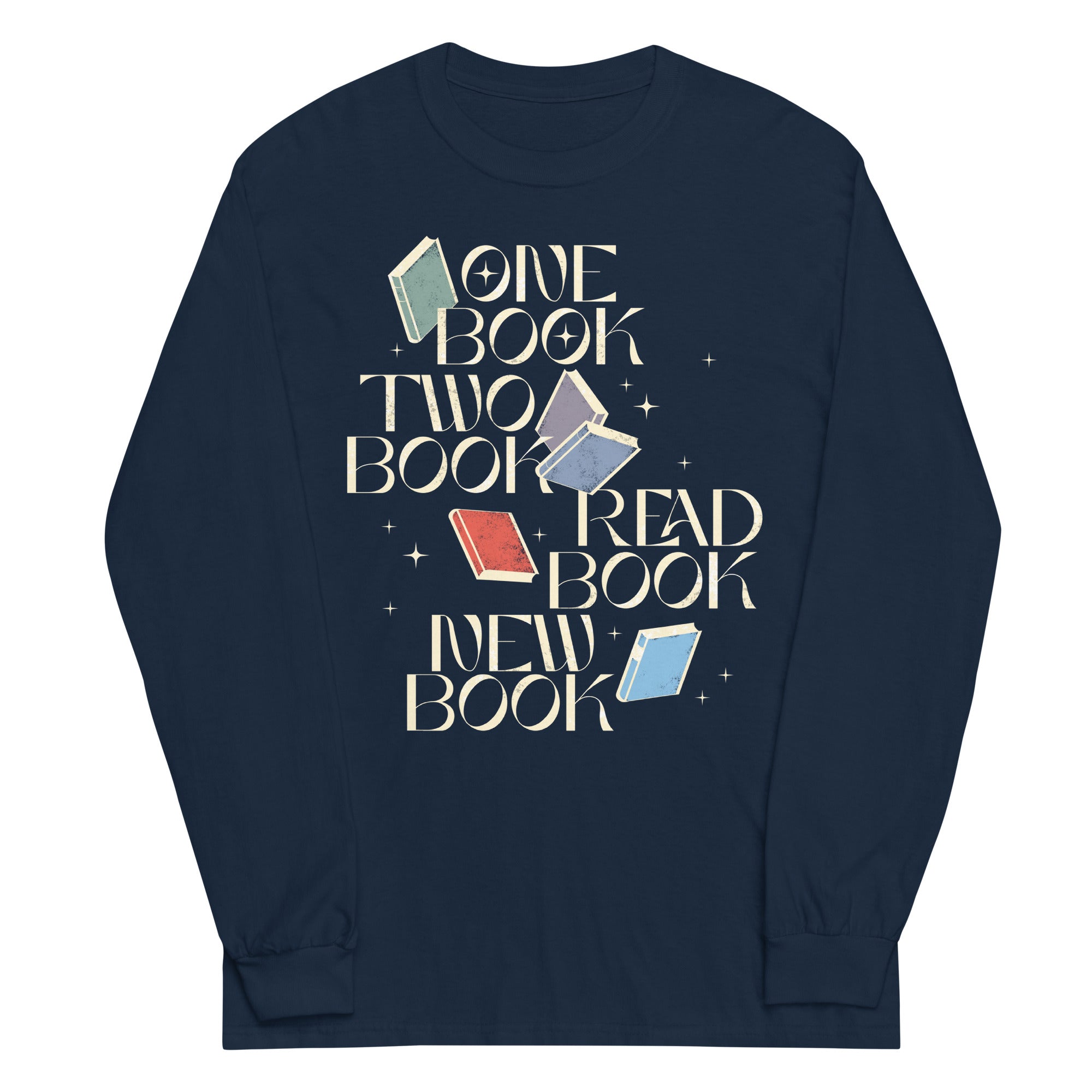 One Book Two Book Read Book New Book Unisex Long Sleeve Tee