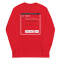 Error, Adult Person Failed To Start Unisex Long Sleeve Tee