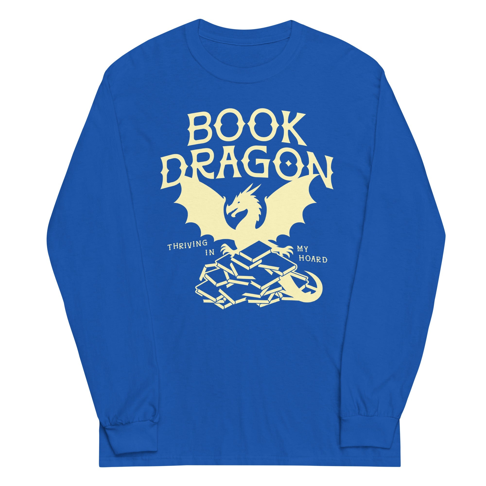 Book Dragon Thriving In My Hoard Unisex Long Sleeve Tee