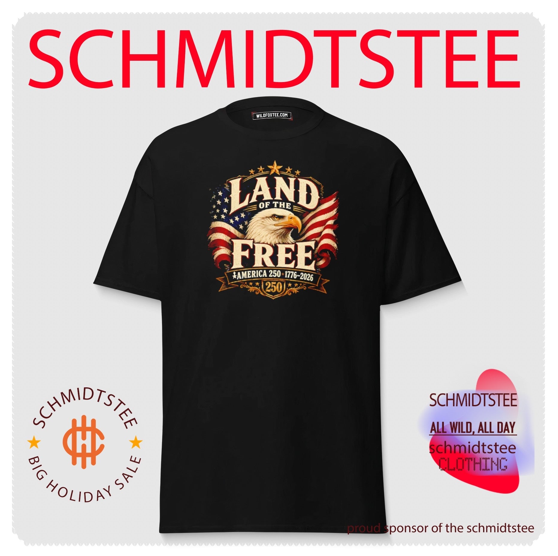 Land of the free America 250 1776-2026 American flag shirt