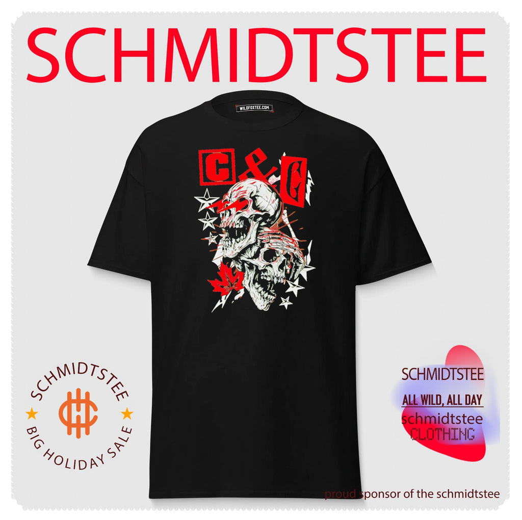 C&C Cope and Christian Cage graphic skull shirt