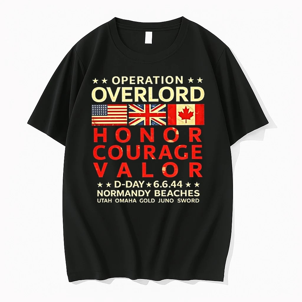 Operation Overlord Honor Courage Valor D Day 6644 Normandy Beaches 0 Tshirts Sweater
