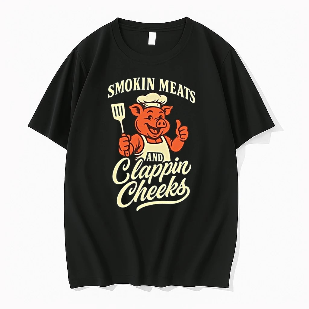 Pig Smokin Meats And Clappin Cheeks Wearing A Chefs Apron 0 Tshirts Sweater