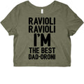 Ravioli Ravioli I'm The Best Dad-oroni Parody White Print Graphic Baby Tee