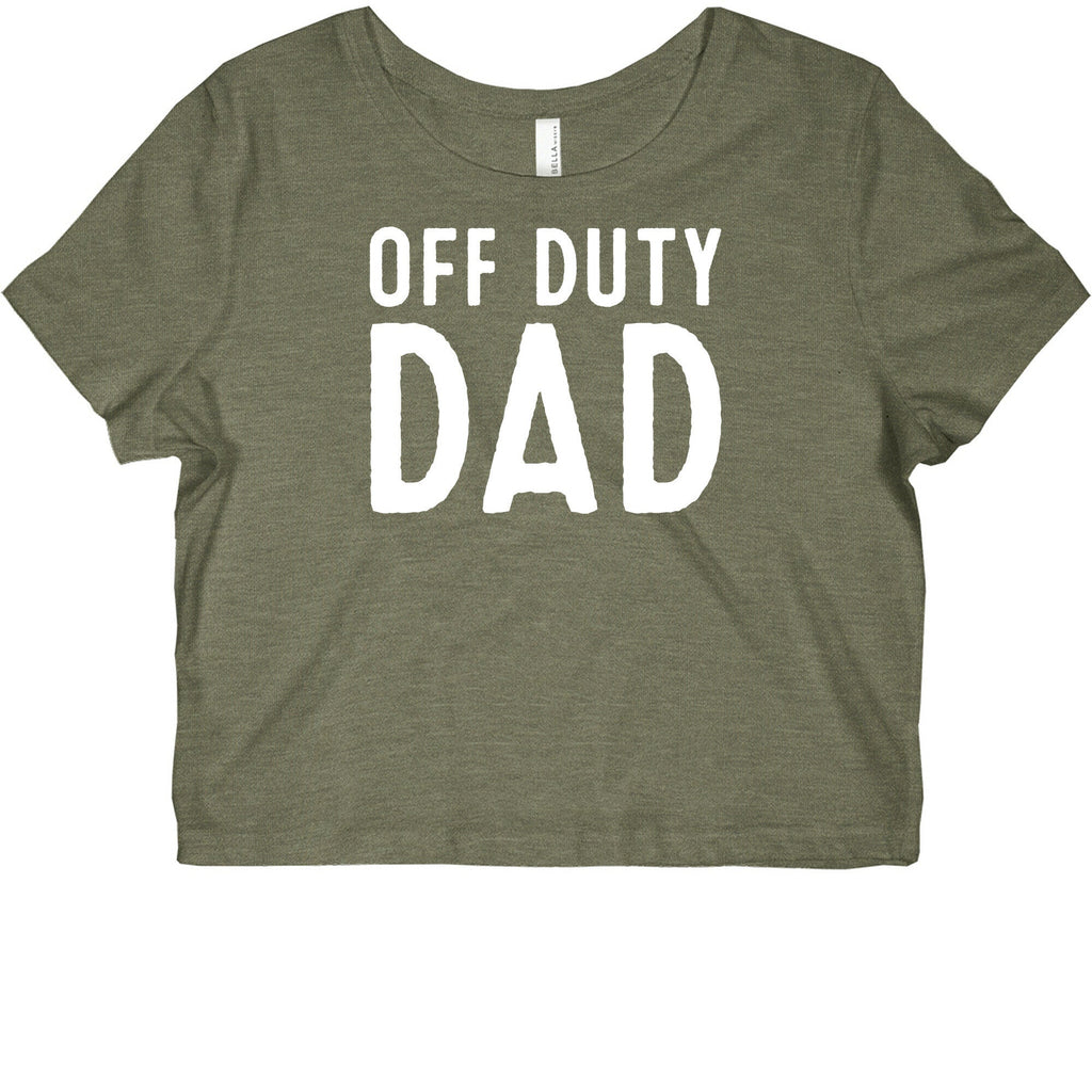 Off Duty Dad White Print Graphic Baby Tee