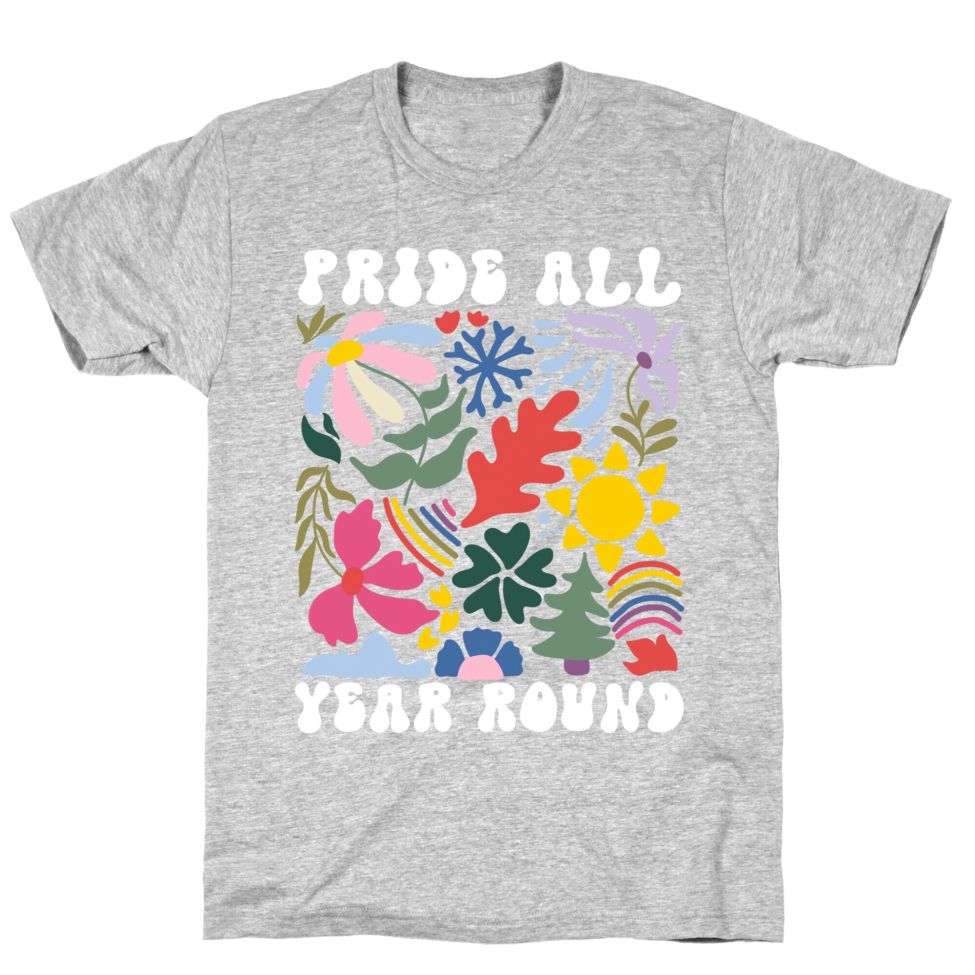 Pride All Year Round Abstract Florals T-Shirt