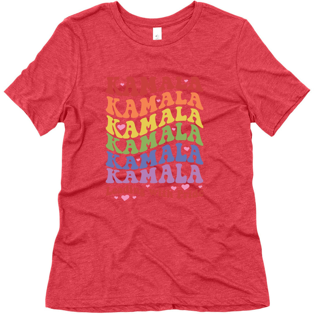 Kamala Leading With Pride Womens Triblend Tee