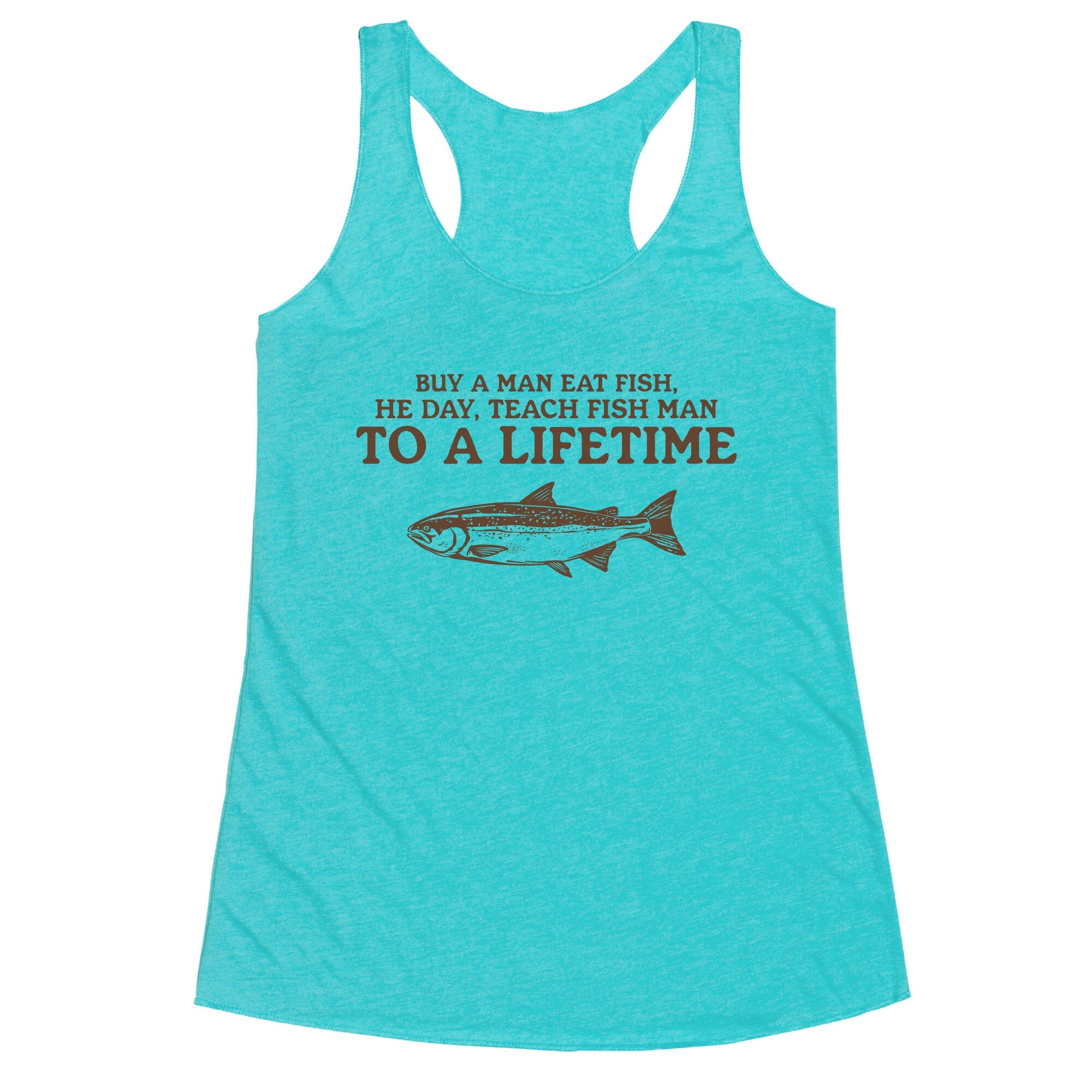 Buy A Man Eat Fish Racerback Tank