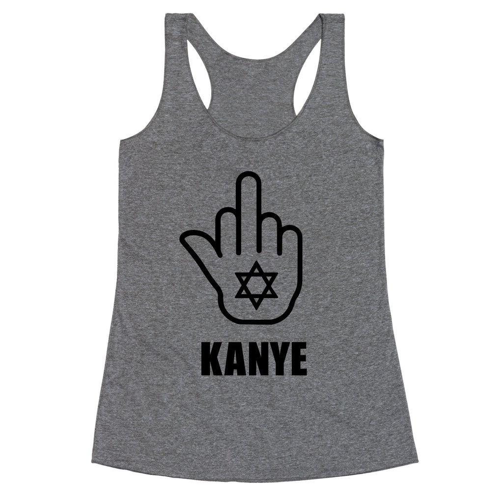 Middle Finger F Kanye Racerback Tank