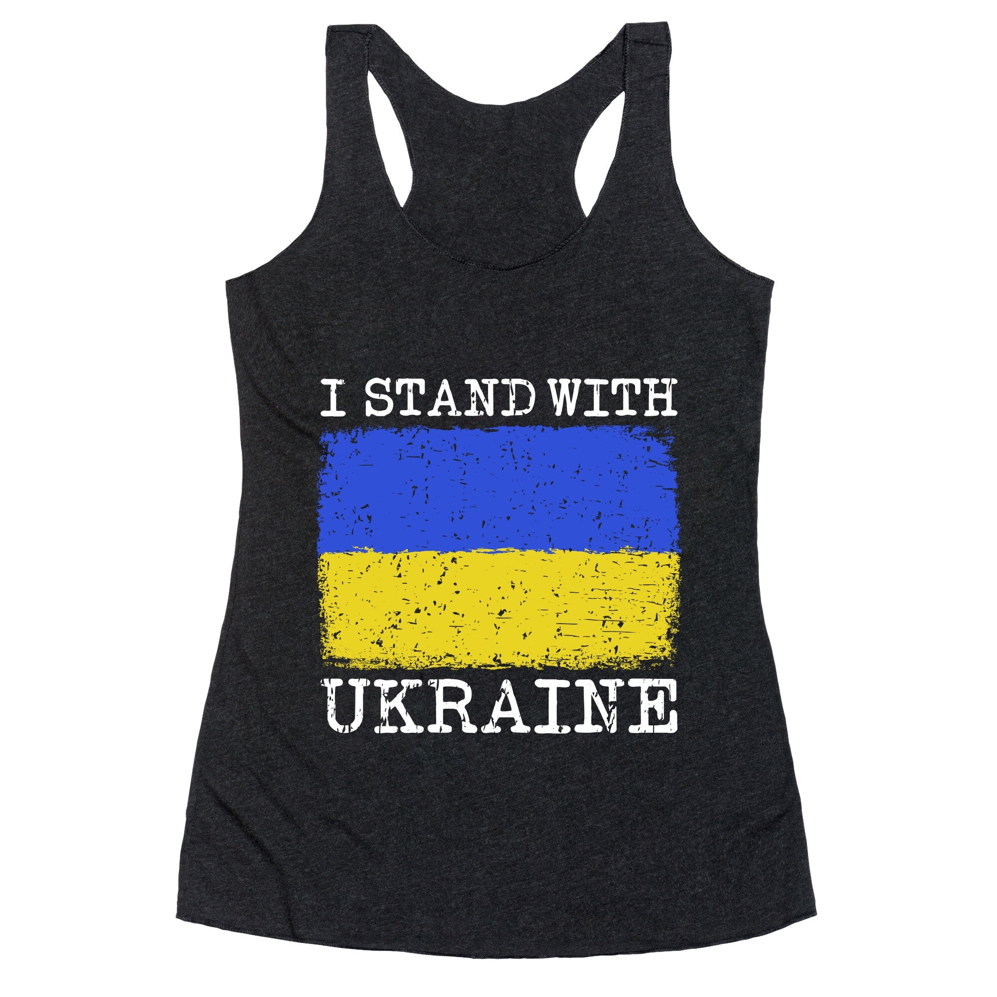 I Stand With Ukraine Racerback Tank