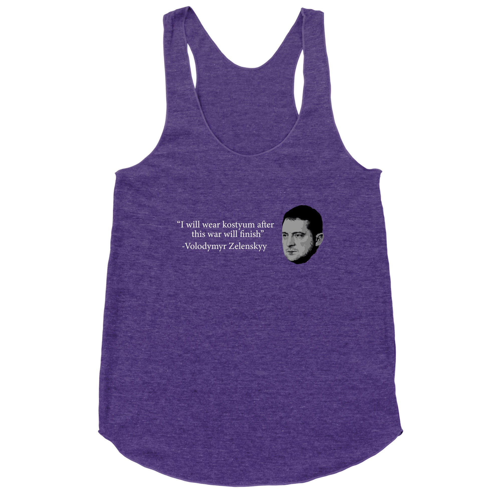 Zelensky Trump Costume Quote Racerback Tank