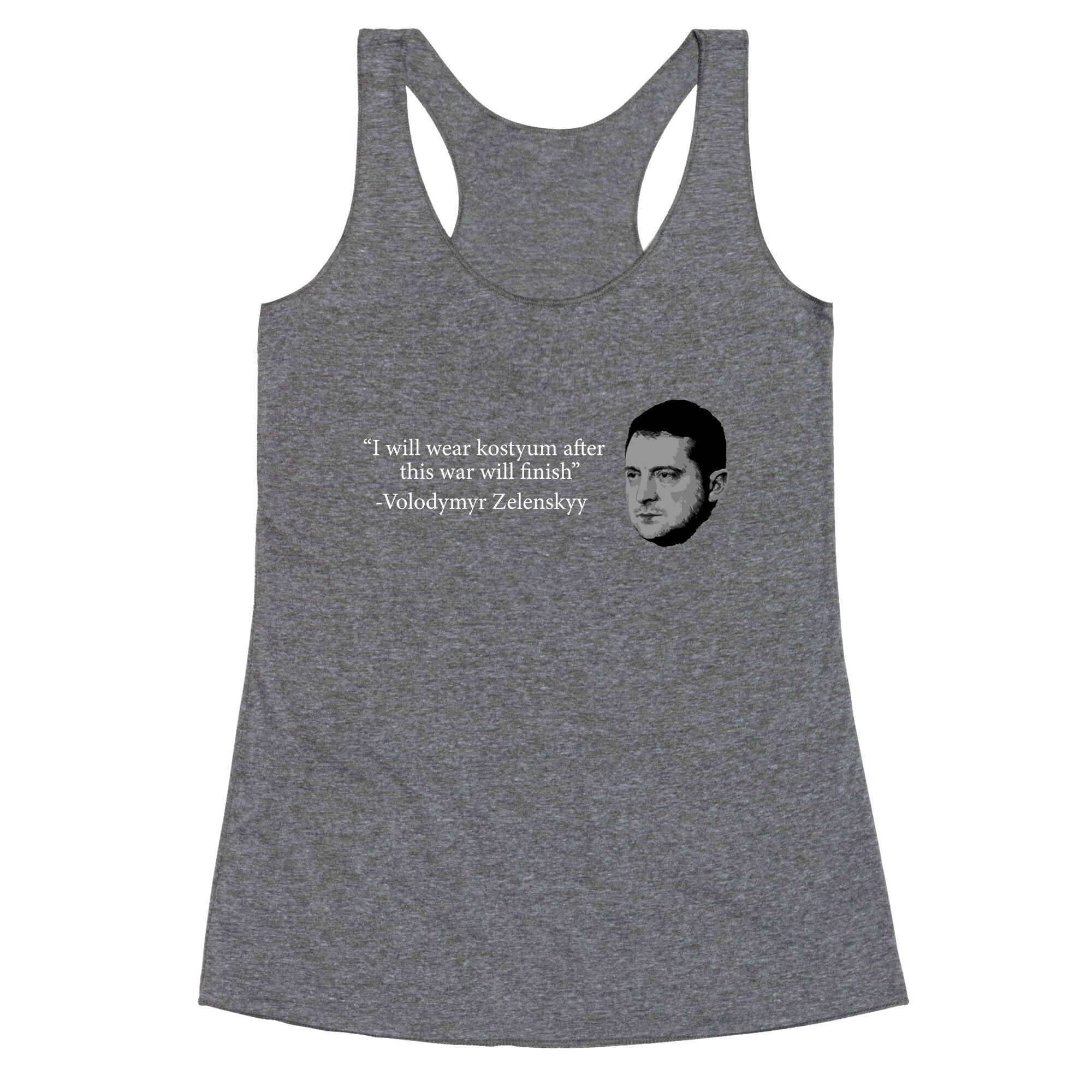 Zelensky Trump Costume Quote Racerback Tank