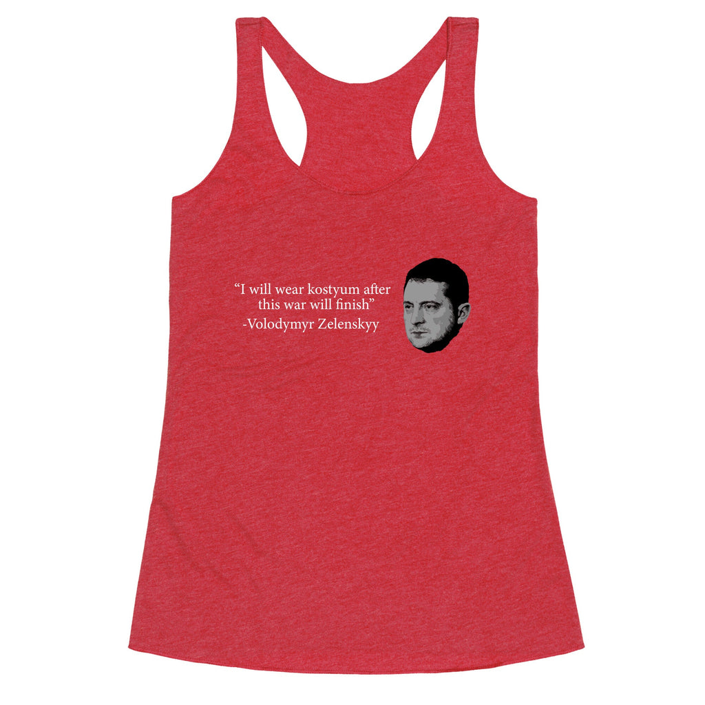 Zelensky Trump Costume Quote Racerback Tank