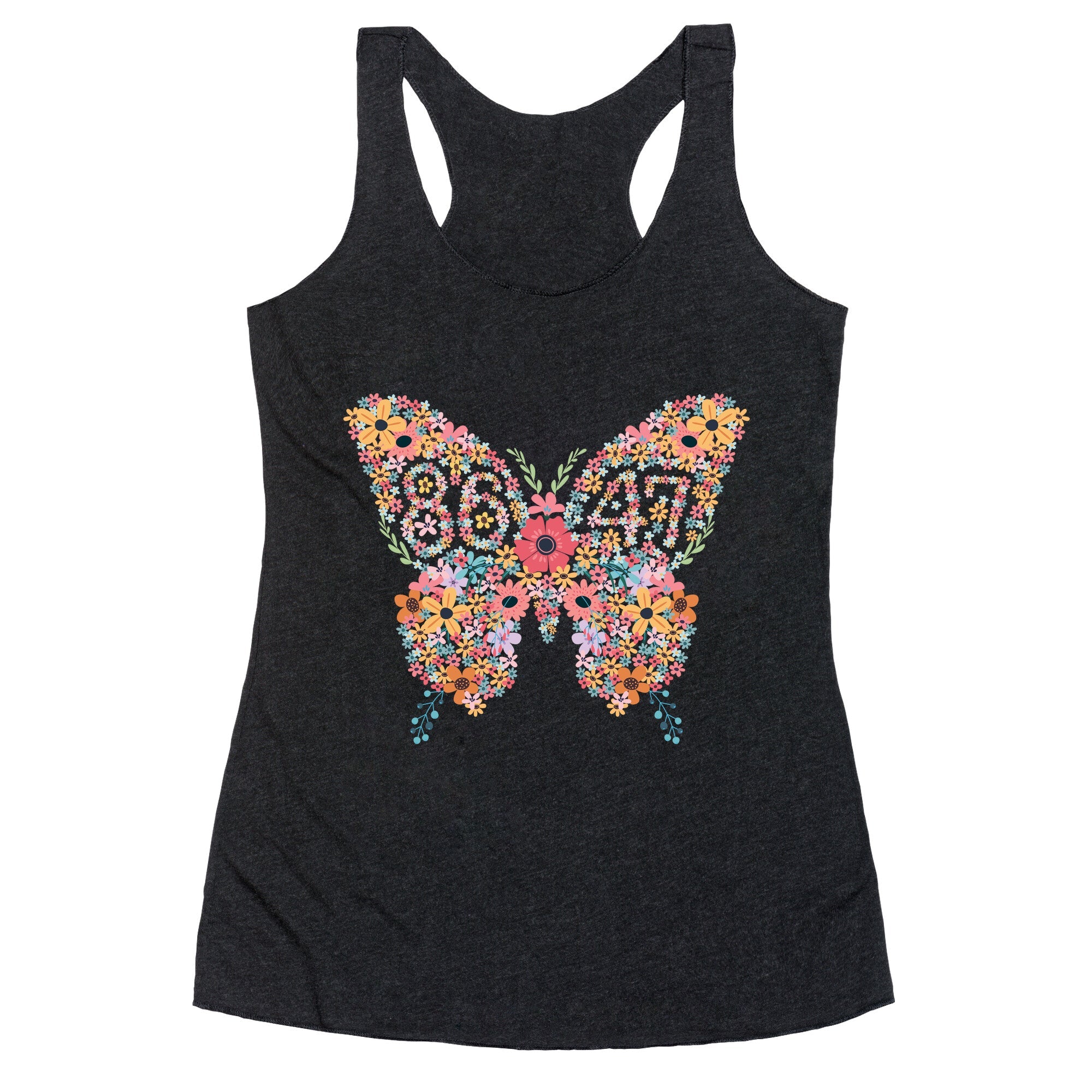 8647 Anti Trump Butterfly Racerback Tank