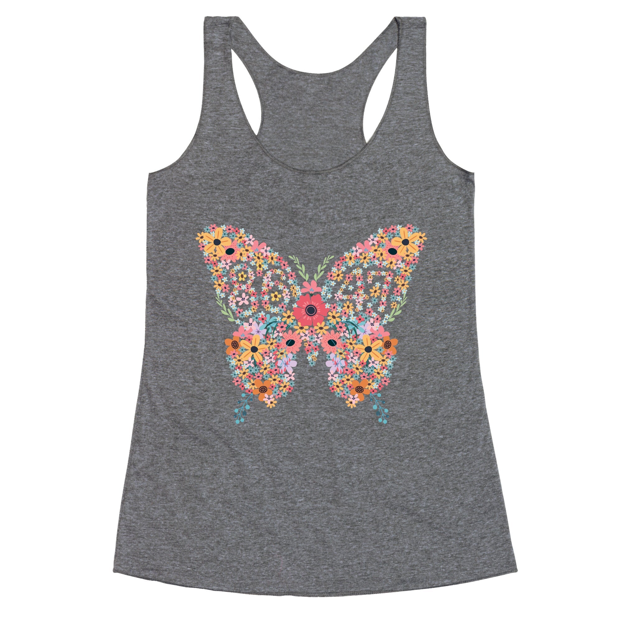 8647 Anti Trump Butterfly Racerback Tank