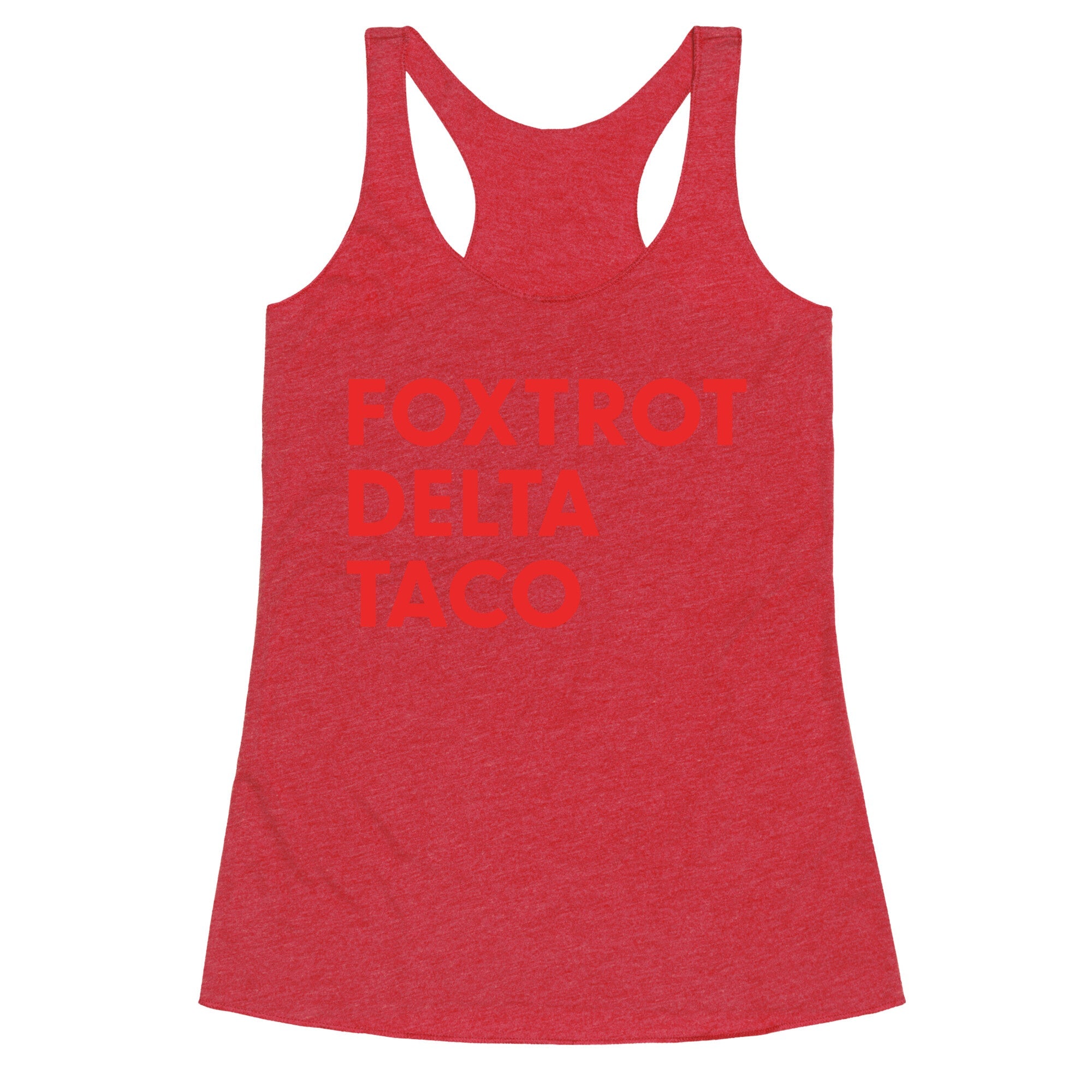 Foxtrot Delta Taco Trump Racerback Tank