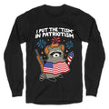 Tism In Patriotism Racoon Longsleeve Tee