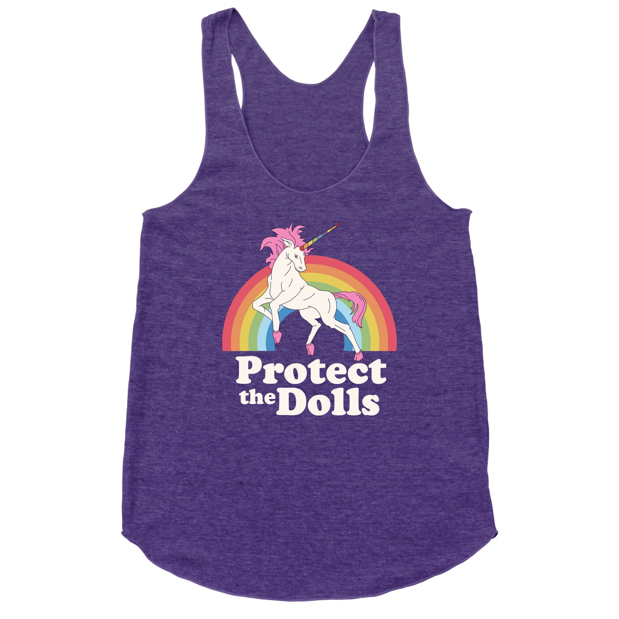 Protect The Dolls Unicorn Racerback Tank