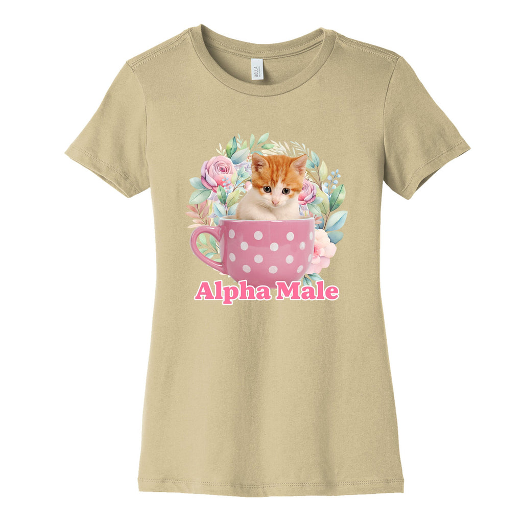 Alpha Male Kitten Womens Cotton Tee