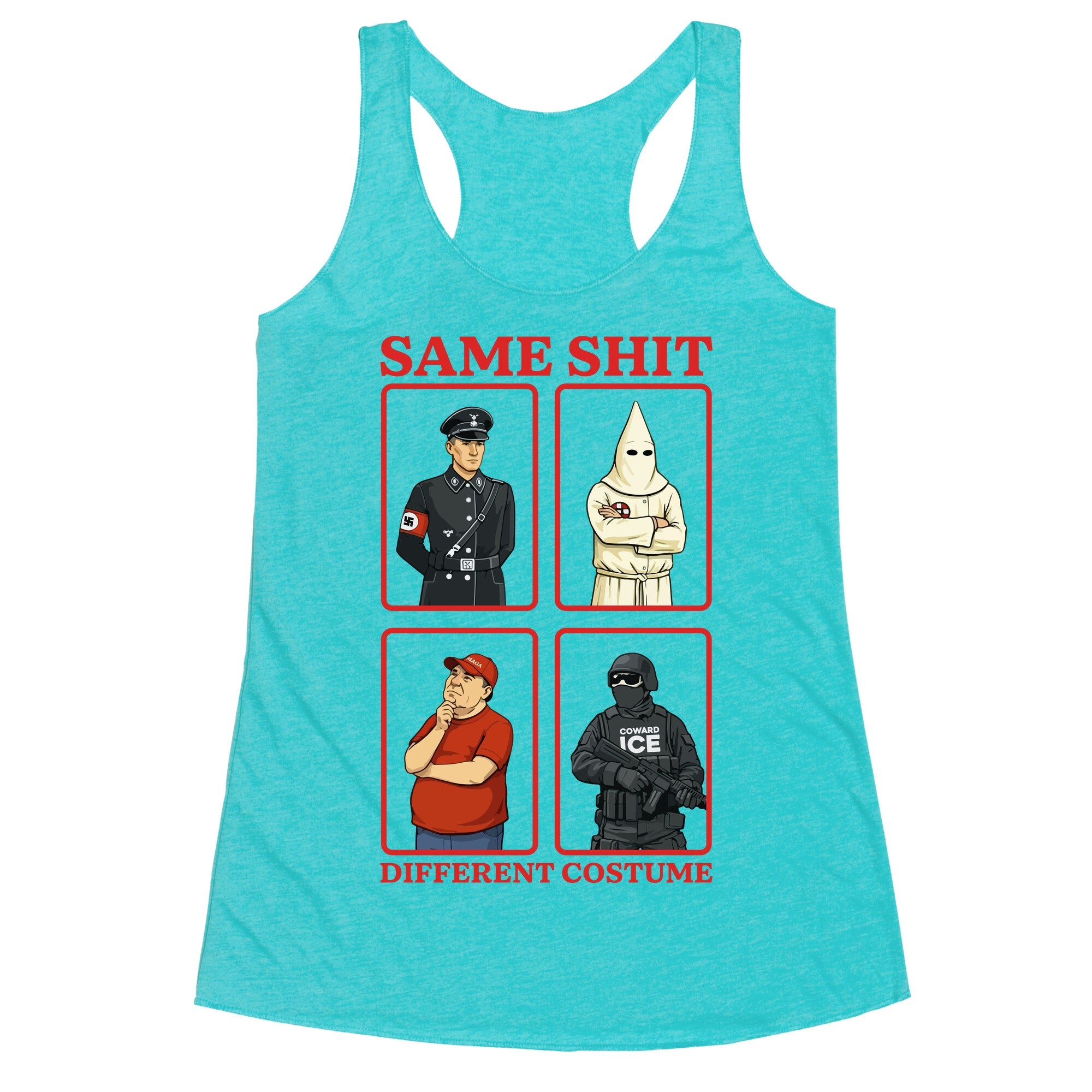 Same Shit Different Costume Racerback Tank