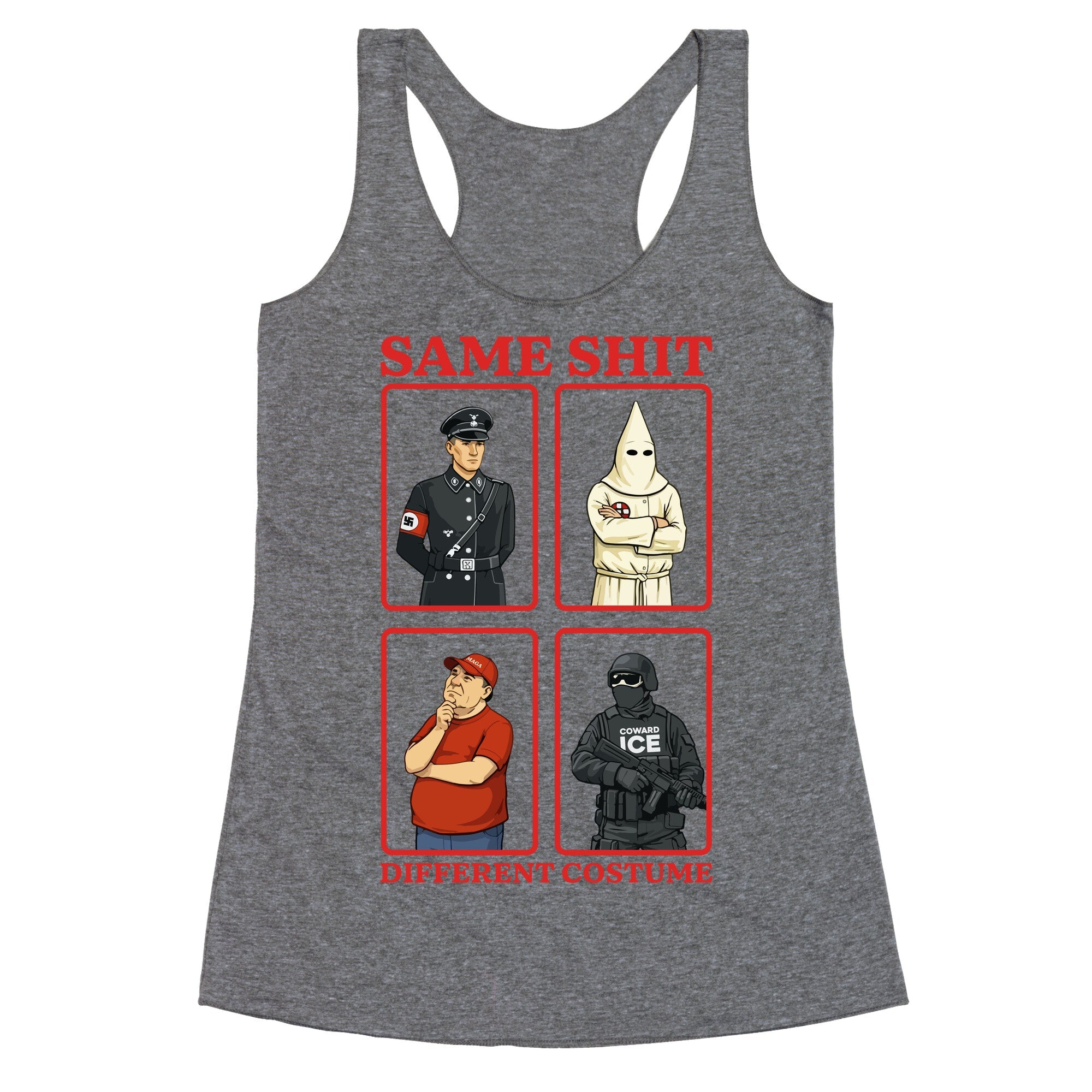Same Shit Different Costume Racerback Tank