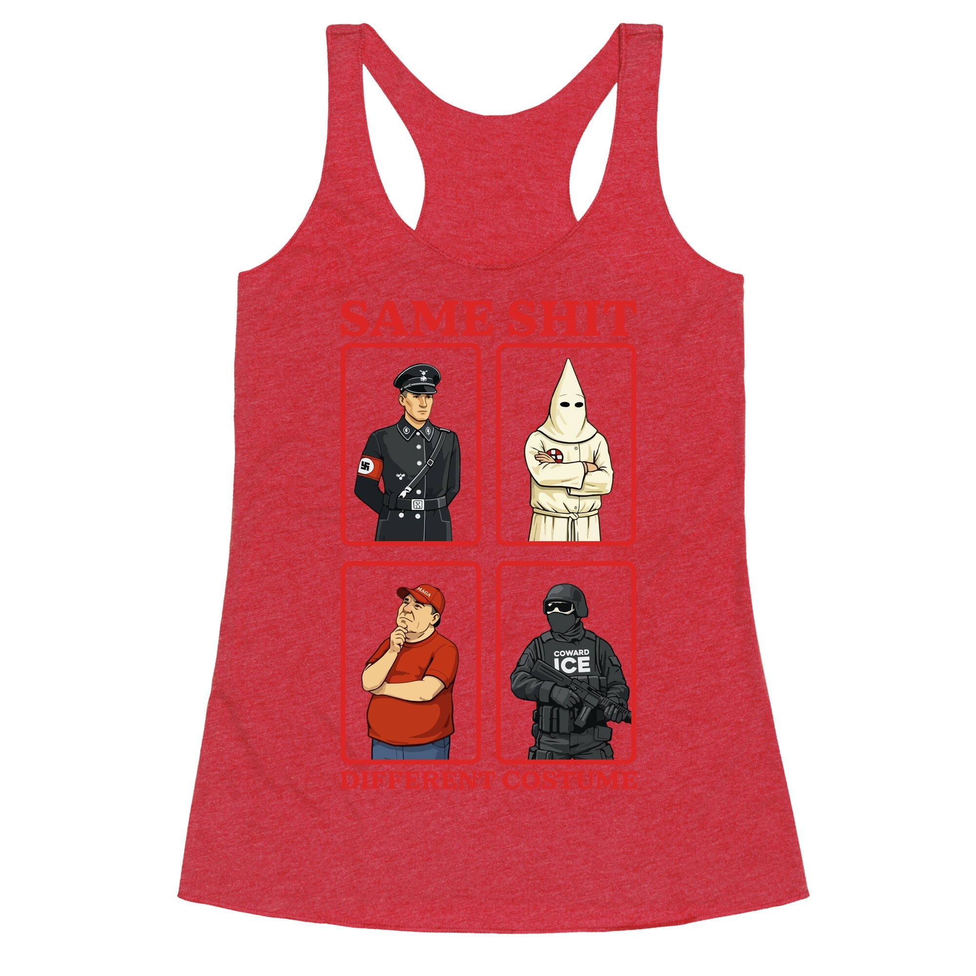 Same Shit Different Costume Racerback Tank
