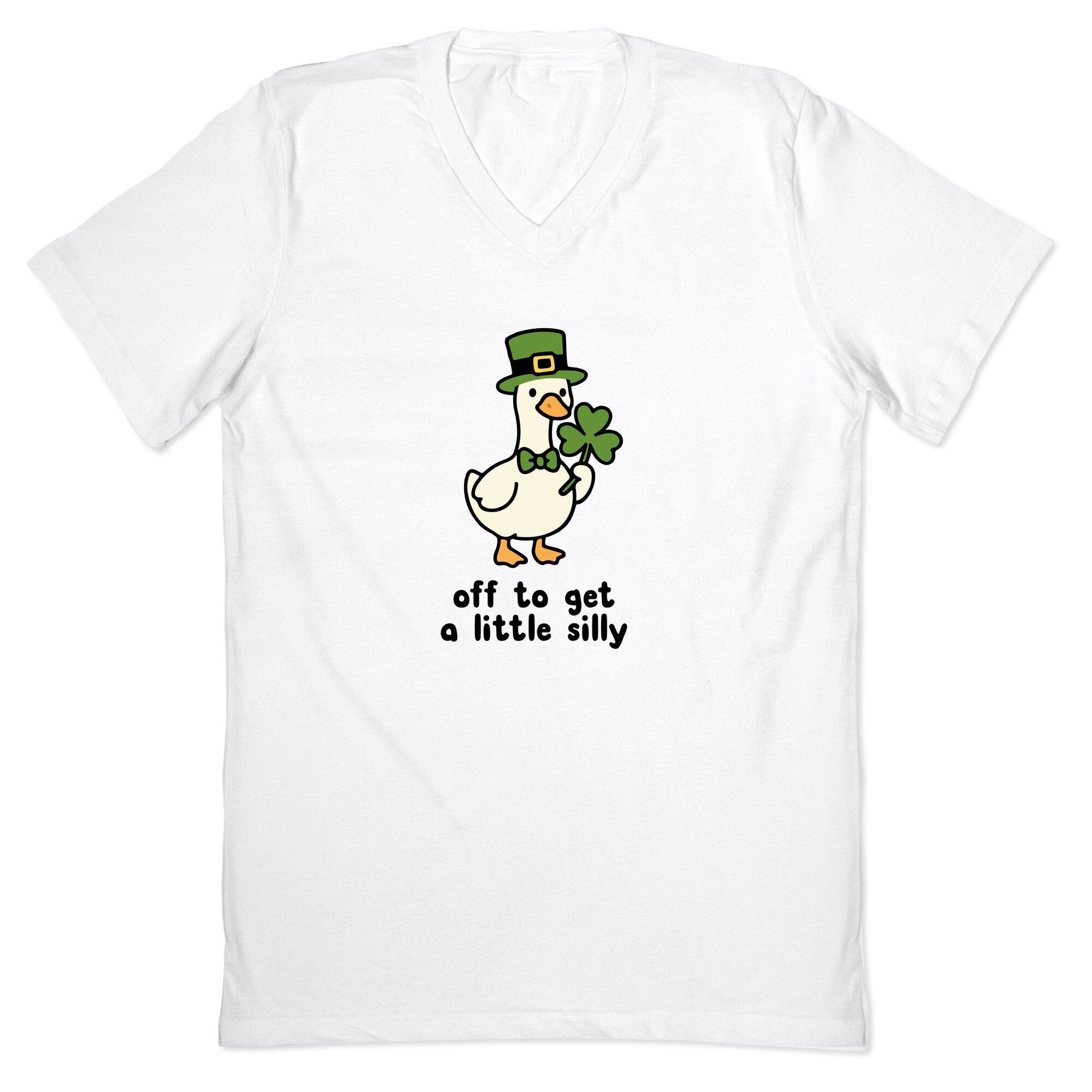 Saint Patricks Day Goose V-Neck